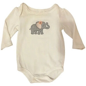 9M Starting Out Elephant Long Sleeve Onesie